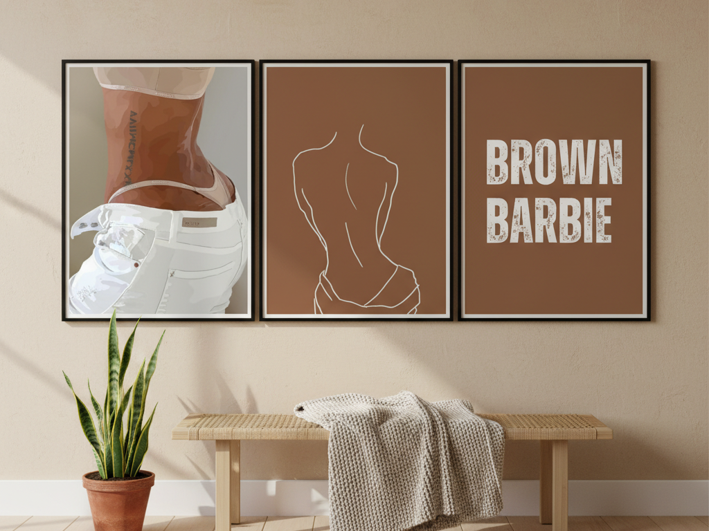 Brown Barbie - Set of Three